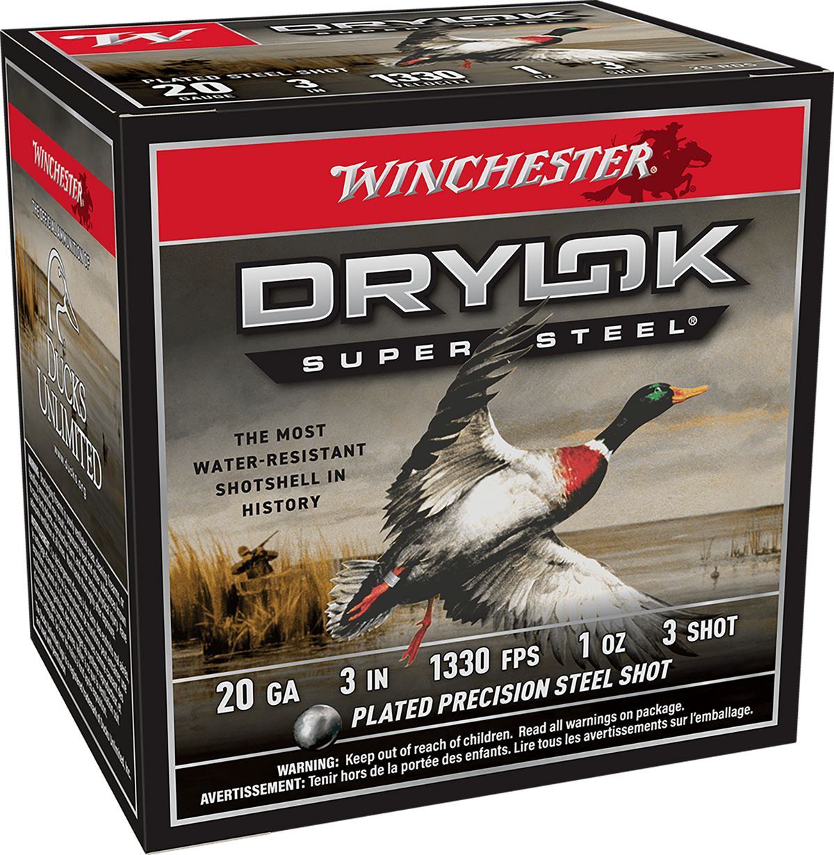 Winchester Ammo Drylok Super Steel Magnum 20 Gauge 3" 1 oz #3 Shot - Box or Case