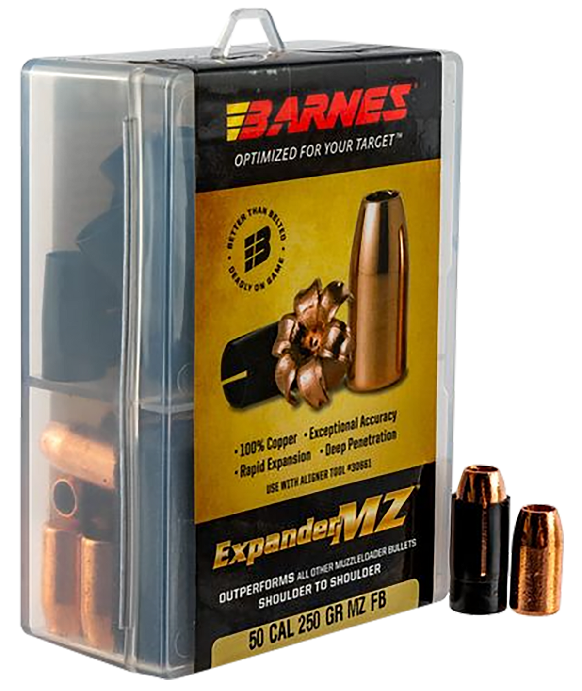 Barnes Bullets Expander MZ Muzzleloader 50 Cal 300gr Hollow Point 15-Rd