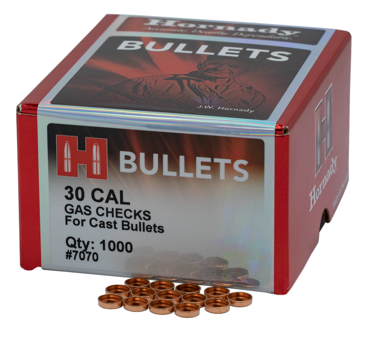 Hornady 7070 Crimp-On Gas Checks 30 Cal - 1000/Box