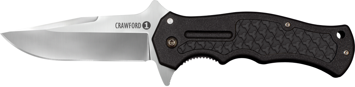Cold Steel Crawford 1 3.5" Folding Clip Point Plain 4034 SS Black GFN Handle