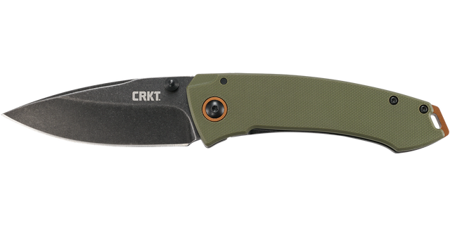 Columbia River CRKT 2520C Tuna 3.22" Folding Drop Point Plain 8Cr14MoV OD Green G10/SS