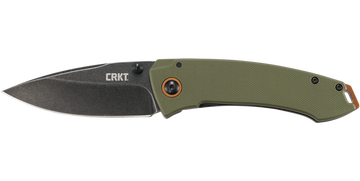 Columbia River CRKT 2520C Tuna 3.22" Folding Drop Point Plain 8Cr14MoV OD Green G10/SS