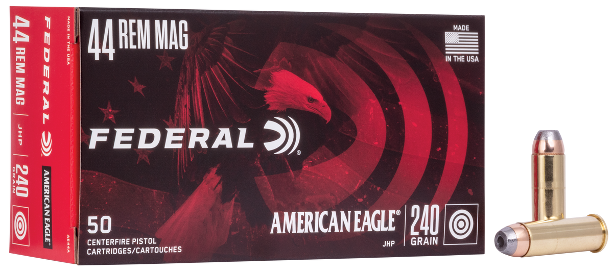 Federal American Eagle 44 Rem Mag 240gr JHP 50-Rd - Box or Case