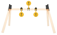 Caldwell AR500 Plate Rack Kit 8" 3-Plate Hanging Yellow Steel Target