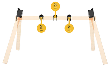 Caldwell AR500 Plate Rack Kit 8" 3-Plate Hanging Yellow Steel Target