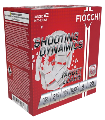 Fiocchi Shooting Dynamics Target 12 Gauge 2.75 1 1/8oz 8 Shot 25-Rd/Box - Box or Case