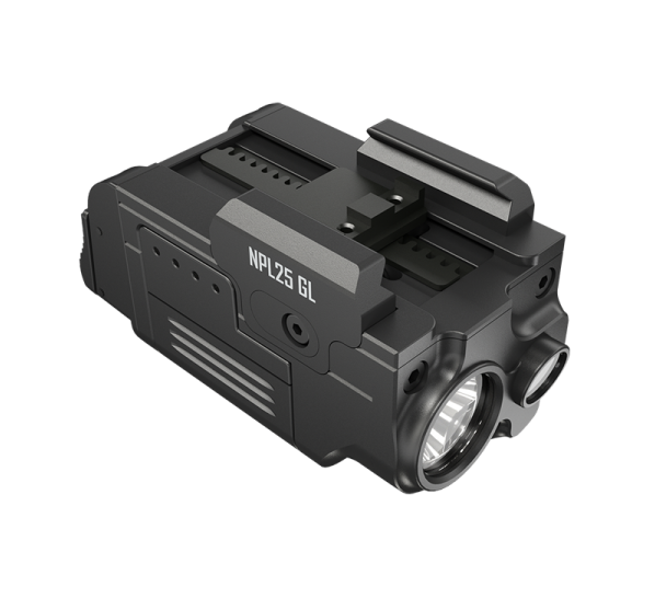 Nitecore NPL25 GL 900-Lumen USB Rechargeable Pistol Weapon Light w/ Green Laser - Glock 43X MOS/48 MOS
