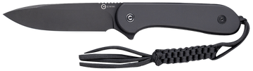 Civivi Knives Elementum 3.98" Fixed Plain Black Stonewashed D2 Steel Blade - Black G10 Handle