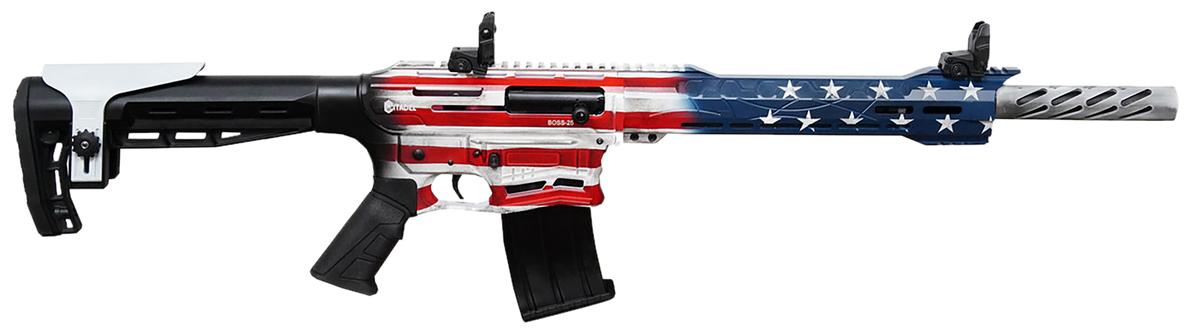 Citadel Boss-25 12 Gauge 3" 18.75" 5+1 Semi-Auto AR-Style Shotgun - American Flag Cerakote