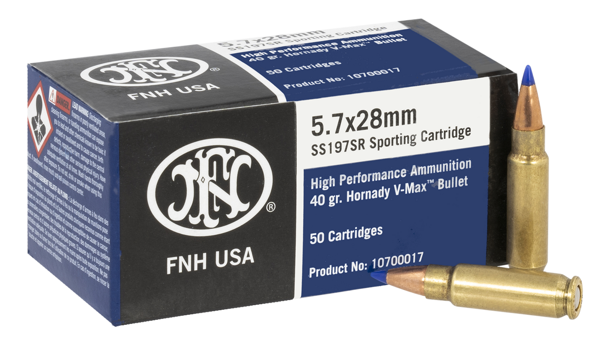 FN SS197SR 5.7x28mm 40gr V-Max 50-Rd - Box or Case