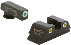 Ameriglo GL431 Classic Tritium Sight Set for Glock 42/43/43X/48 - Green Front / Yellow Rear