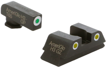 Ameriglo GL431 Classic Tritium Sight Set for Glock 42/43/43X/48 - Green Front / Yellow Rear