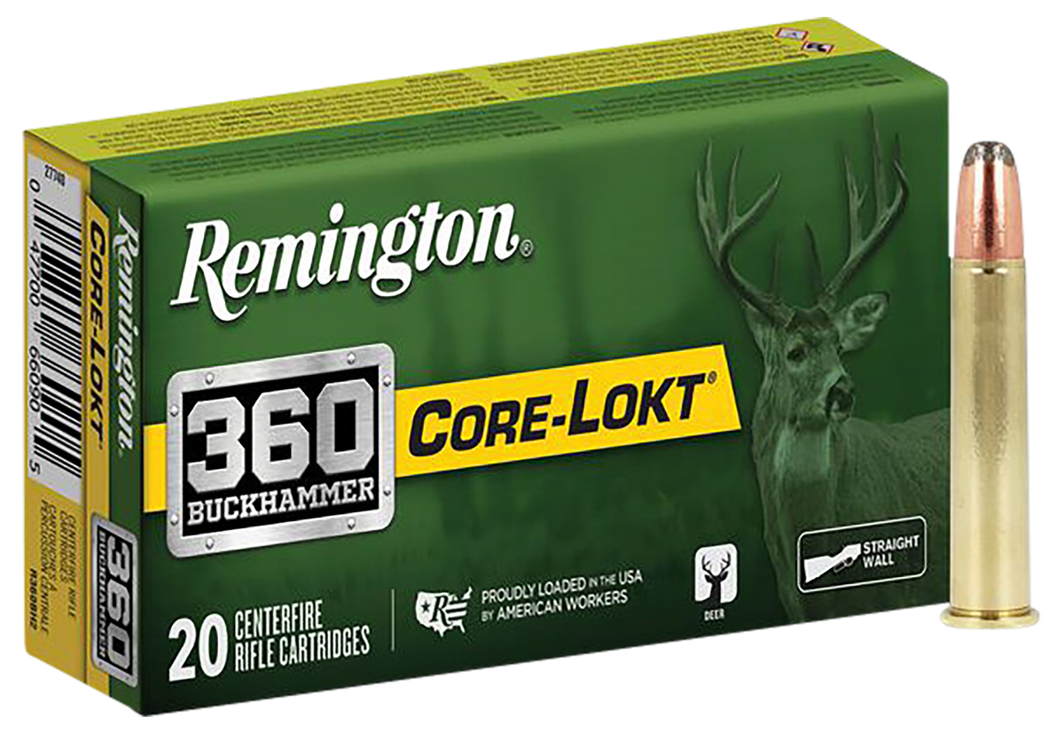 Remington Ammunition Core-Lokt 360 Buckhammer 180gr Soft Point - Box or Case