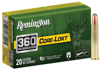 Remington Ammunition Core-Lokt 360 Buckhammer 180gr Soft Point - Box or Case