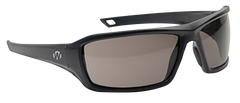 Walkers Game Ear IKON Forge Ballistic Eyewear Smoke Gray Lens Matte Black Full Wraparound Frame