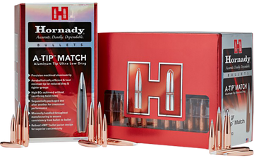 Hornady A-Tip Match 22 Cal .224 76gr Aluminum Tip Rifle Reloading Bullets - 100/Box