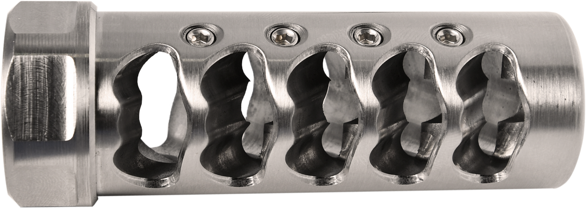 American Precision Arms Gen 4 Fat Bastard 6.5mm 5/8x24 Self-Timing Muzzle Brake - Stainless