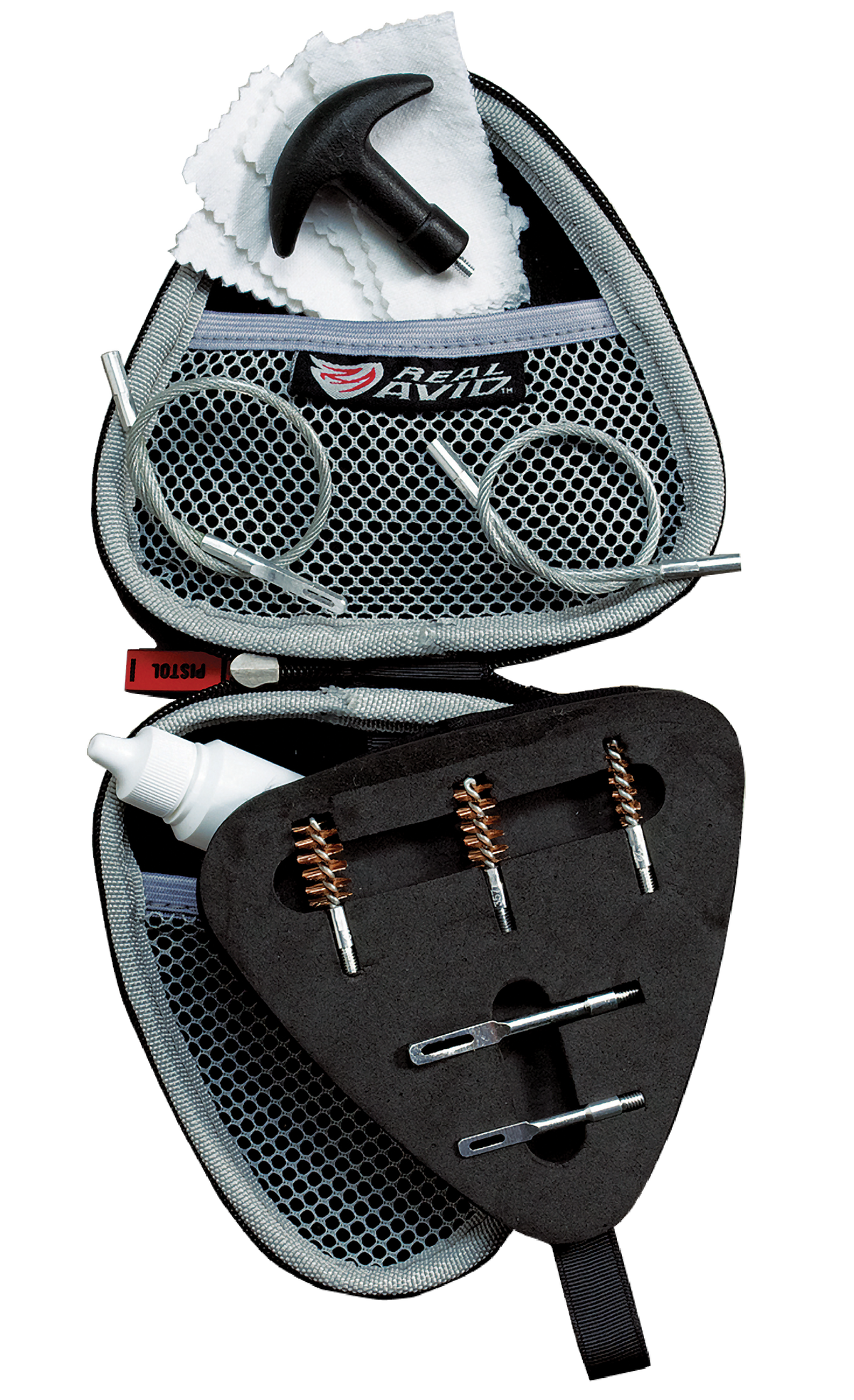 Real Avid Gun Boss Multi-Caliber Handgun Cleaning Kit - Black Nylon Case