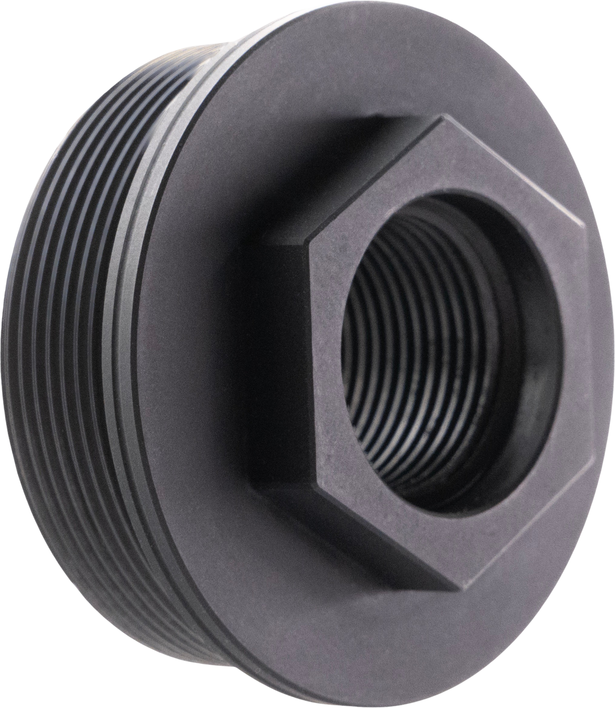 CMMG Zeroed HUB Mount 5/8x24 to 1.375x24 Direct Thread Stainless Steel Black