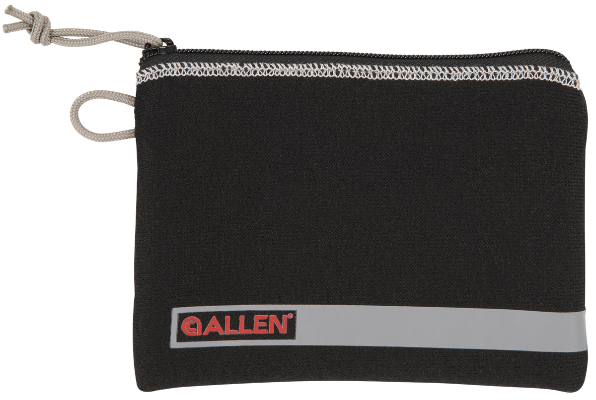 Allen 3626 Pistol Pouch Black Polyester Lockable Zipper & Fleece Lining 5x7 Interior