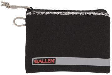 Allen 3626 Pistol Pouch Black Polyester Lockable Zipper & Fleece Lining 5x7 Interior