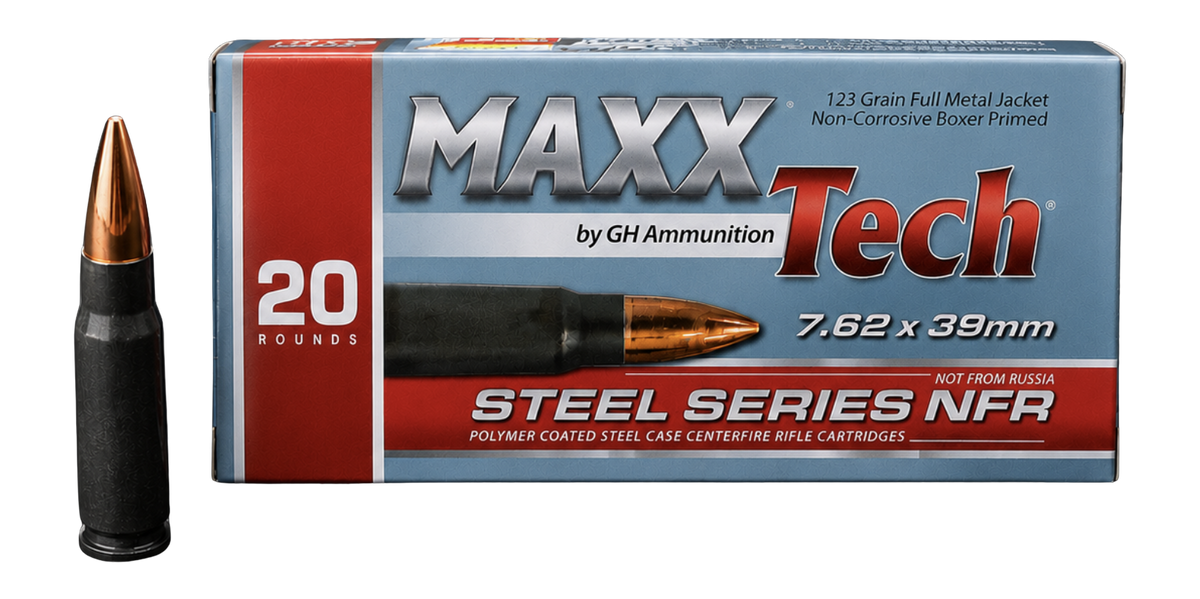 TulAmmo 7.62x39mm 123gr FMJ Steel Case 20rd