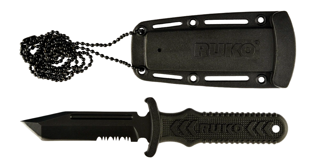 Rynoblade Knives RUKO RUK0098 440A TiN 3" Fixed Blade Neck/Boot Knife