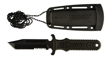 Rynoblade Knives RUKO RUK0098 440A TiN 3" Fixed Blade Neck/Boot Knife