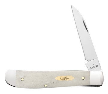 Case Mini Trapper 3.5" Closed Clip Point/Spey Plain Tru-Sharp SS Smooth Natural Bone Folding Knife