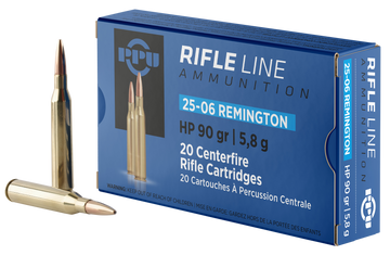 PPU PP2506H Standard Rifle 25-06 Rem 90gr Hollow Point - Box or Case
