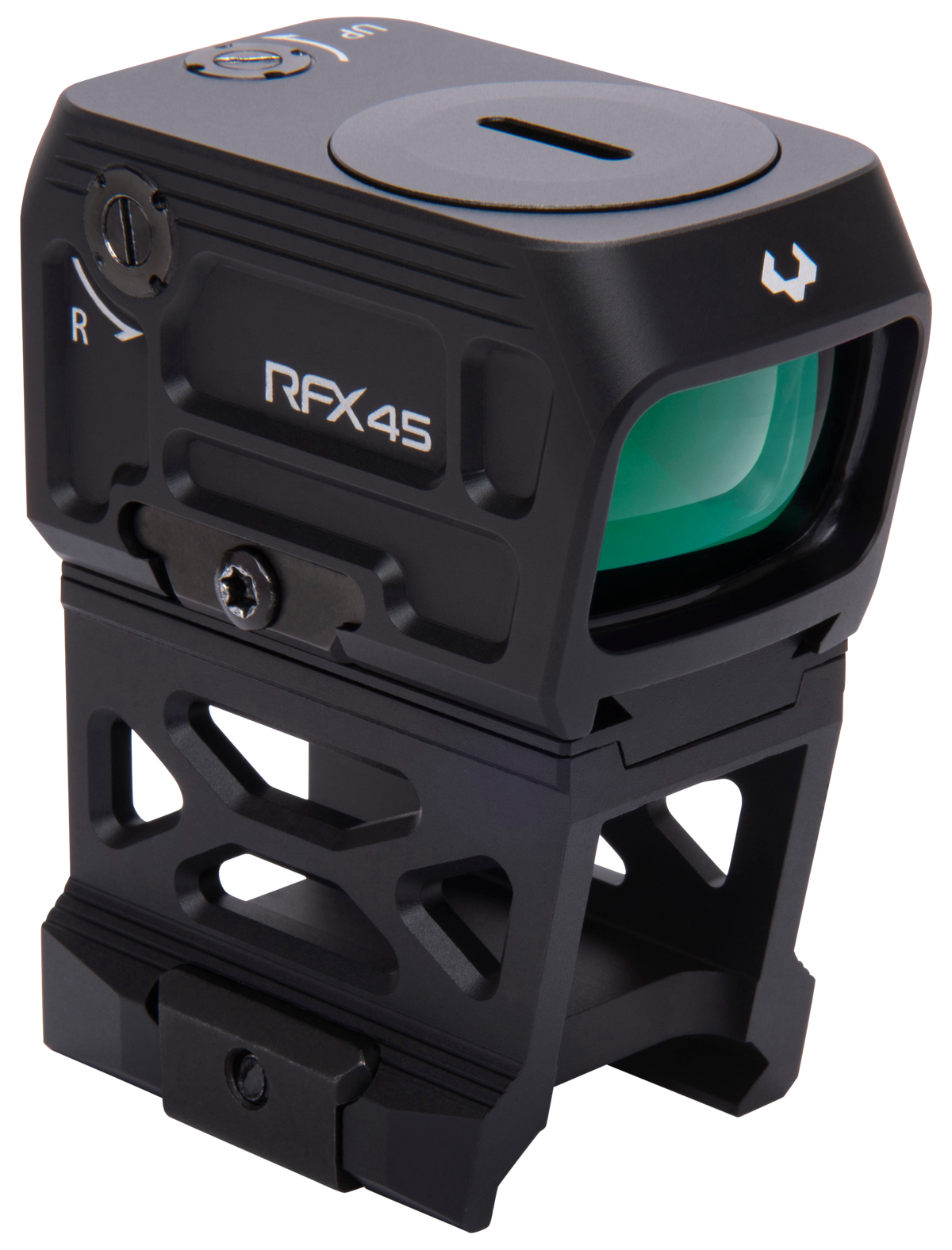 Viridian RFX45 Closed Emitter Green Dot 5 MOA 1x 24x15.5mm - ACRO/Picatinny High 1/3 Cowitness Mount