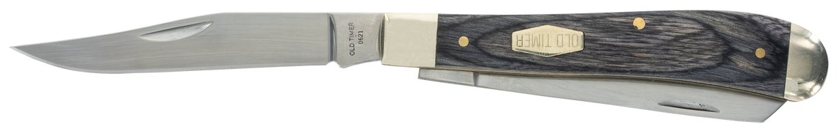 Old Timer Heritage Series Trapper 940T 3" Clip Point/Spey Plain D2 Steel Gray Wood Laminate Handle
