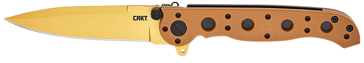 Columbia River CRKT M16-01DZ 3.03" Folding Plain D2 Spear Point Desert Tan GRN Handle