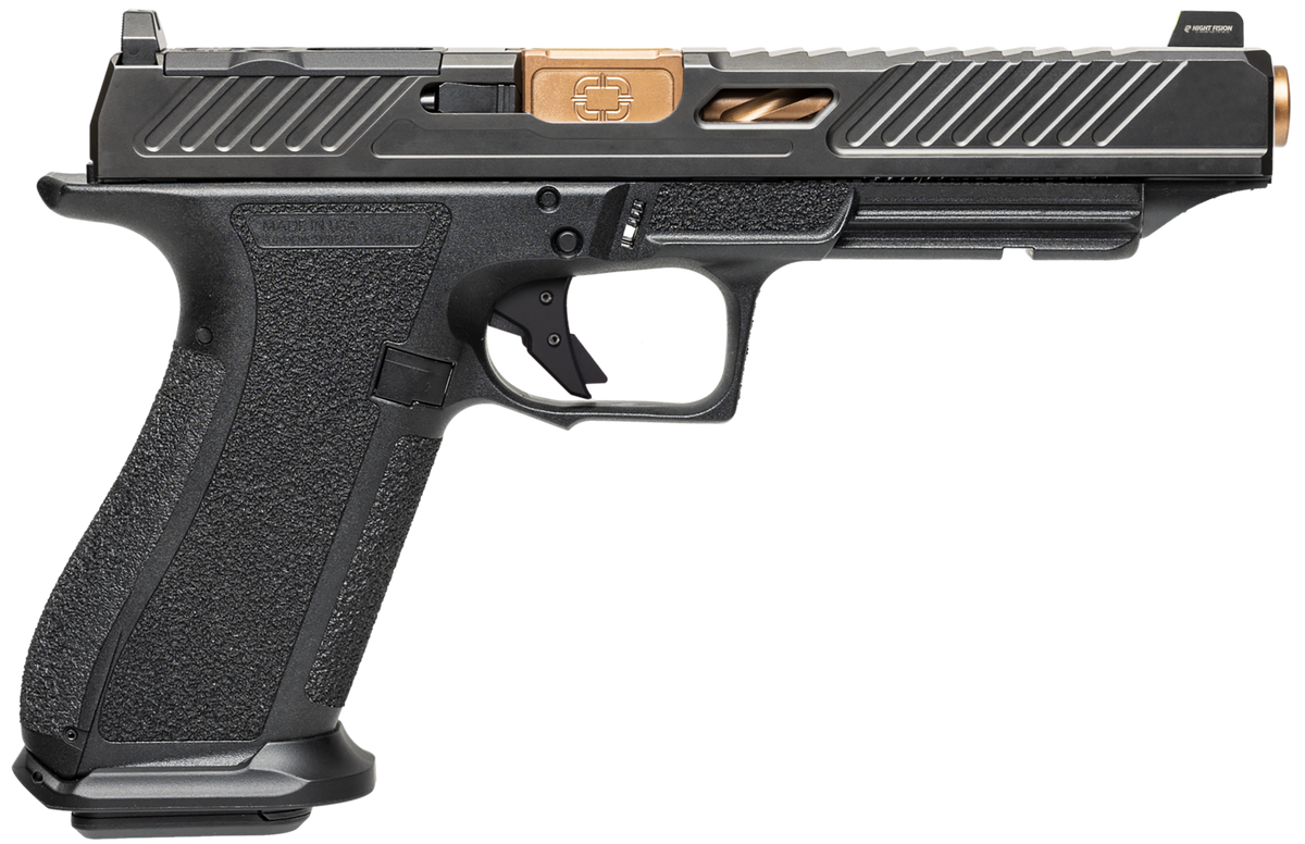 Shadow Systems DR920L Elite 9mm Luger 5.3" 17+1 Semi-Auto Pistol - Black/Bronze