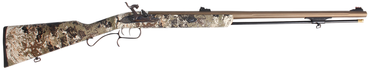 Traditions ShedHorn 50 Cal Musket Cap 26" Fluted Stainless Flintlock Single Shot Muzzleloader - Veil Wideland Synthetic Stock