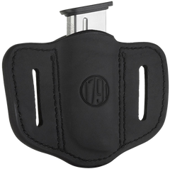 1791 Gunleather MAG1.1 Single Stack Single Magazine Holster Stealth Black Leather Belt Slide