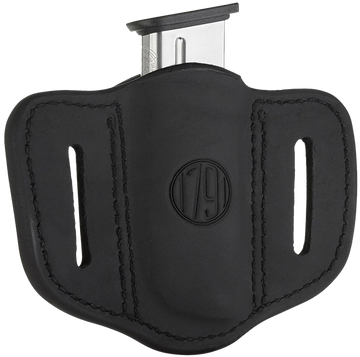 1791 Gunleather MAG1.1 Single Stack Single Magazine Holster Stealth Black Leather Belt Slide