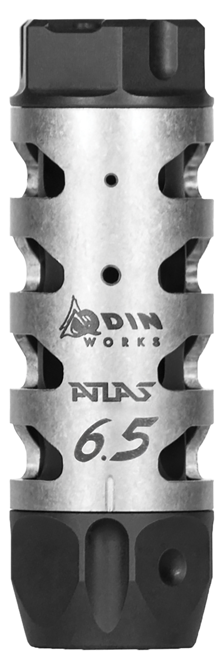 Odin Works Atlas 6.5 Grendel Compensator - 5/8x24 Threads 3 in OAL 1 in Diameter