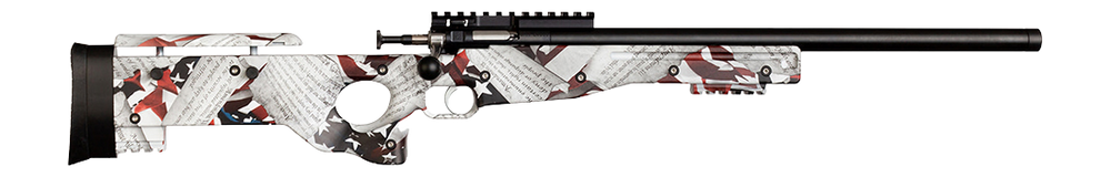 Crickett KSA2150-AMD Precision Ammendment 22 LR 16.10" 1-Rd Bolt Action Rifle - Red/White 2nd Amendment Synthetic Stock