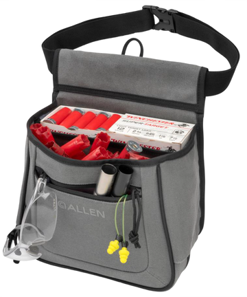 Allen 8409 Rival Double Compartment Shell Bag Gray Cotton Canvas