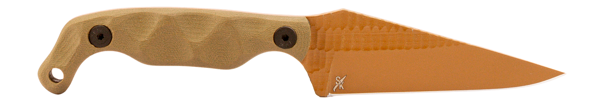 Stroup Knives Bravo 5 3.5" Fixed Blade 1095HC Dark Earth Cerakote - OD Green G10 Handle