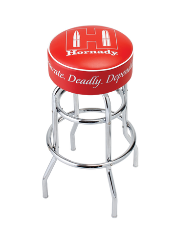 Hornady Reloading Bench Stool 20x20x31 Chrome Red Chromed Steel Vinyl