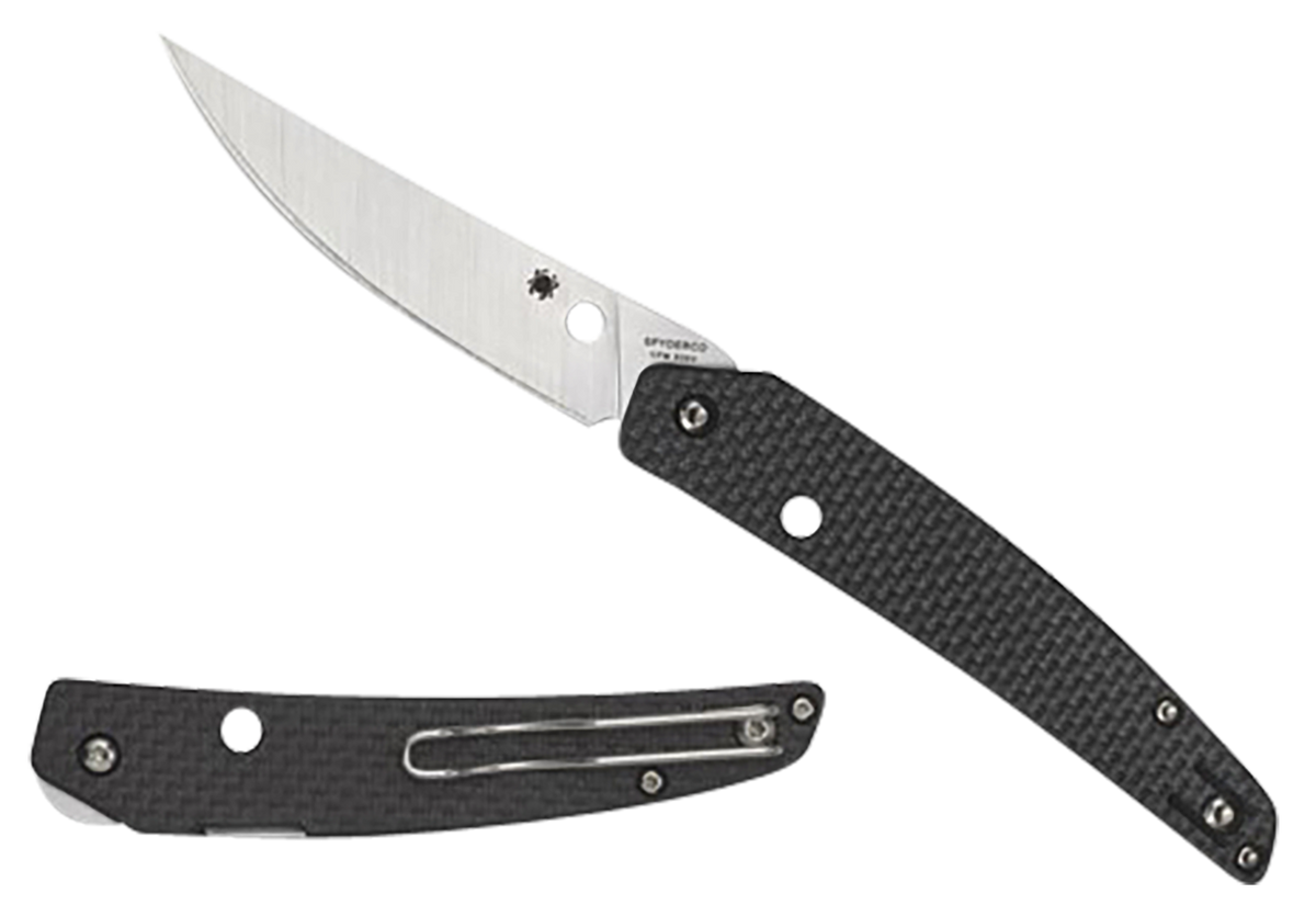 Spyderco Ikuchi C242CFP 3.26" CPM S30V Plain Edge Carbon Fiber/G10 Folding Knife