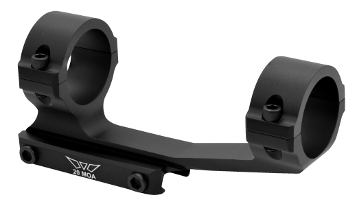 Warne V4012M MSR Scope Mount/Ring Combo 30mm 20 MOA Ultra High - Matte Black
