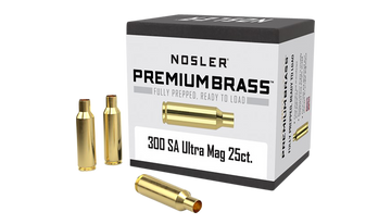 Nosler Premium Brass 300 Rem SA Ultra Mag Unprimed Rifle Cases 25/Box