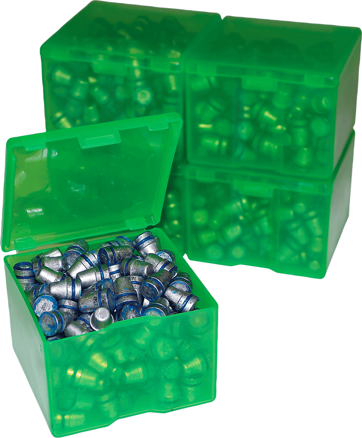 MTM Case-Gard CAST116 Cast Bullet Box 2-Pack Clear Green Polypropylene - 200 9mm Bullets