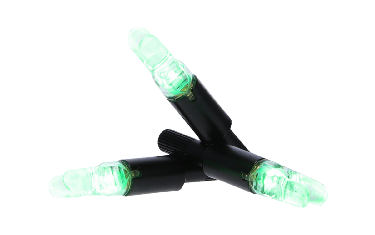 NAP Thunderglo Illuminated Nock Crossbow Green Half Moon - 3 Pack