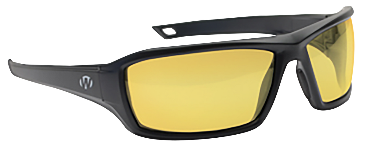 Walkers Game Ear IKON Forge Ballistic Eyewear Amber Lens Matte Black Frame