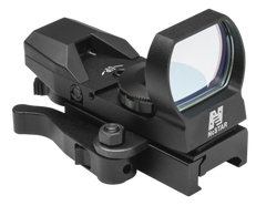 NcSTAR D4BQ Red Four Reticle Reflex 1x 3 MOA Red Dot Multi Reticle QR Mount Black Anodized