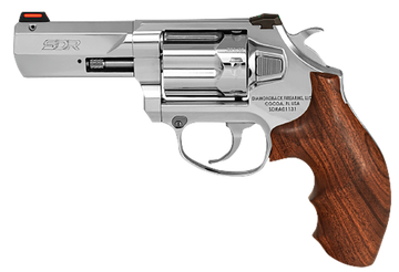 Diamondback SDR 357 Mag/38 Special +P 3 in 6-Shot DA/SA Revolver - Polished Stainless - Hogue Wood Grip